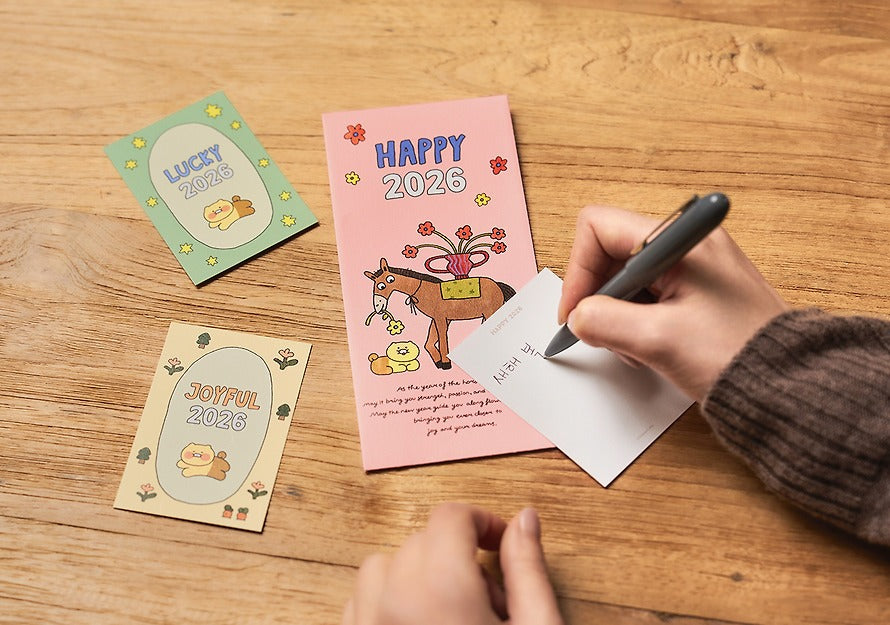 [KAKAO FRIENDS]Chunsik Lucky Pony Day New Year Envelope Set (3 Pieces)