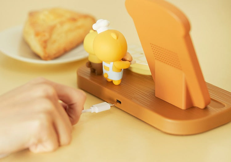 [KAKAO FRIENDS] 2 in 1 Wireless Charging Stand Bakery Ryan & Chunsik