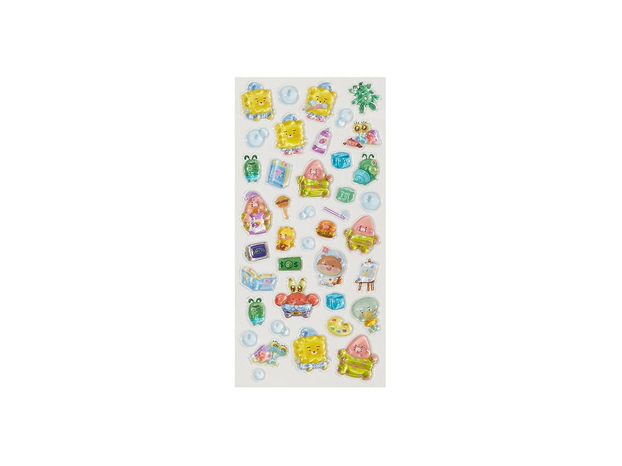 [KAKAO FRIENDS] x SpongeBob Epoxy Sticker Sheet Deco Sticker Pack