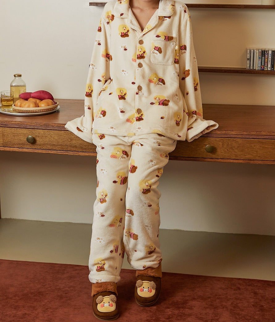 [KAKAO FRIENDS] Countryside Series Flannel Pajama Set Chunsik