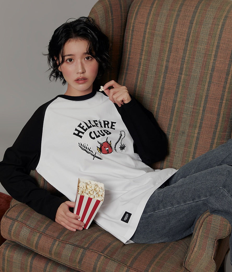 [KAKAO FRIENDS]XStranger Things Hellfire Club Raglan T-Shirt