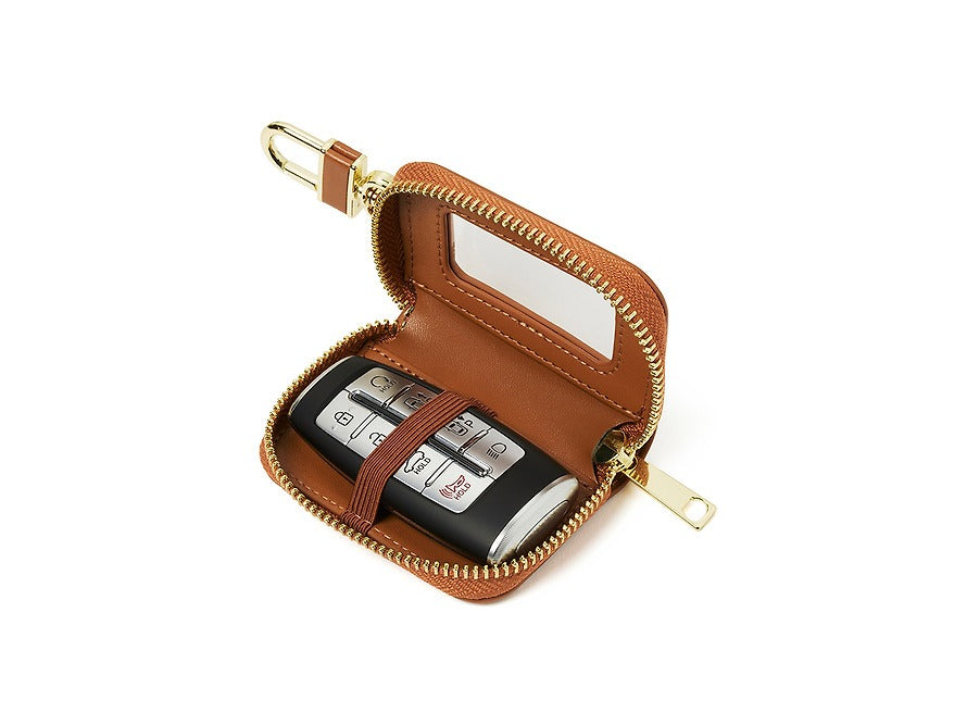 [KAKAO FRIENDS]Leather Smart Key Case Car Key Holder Chunshik Brown