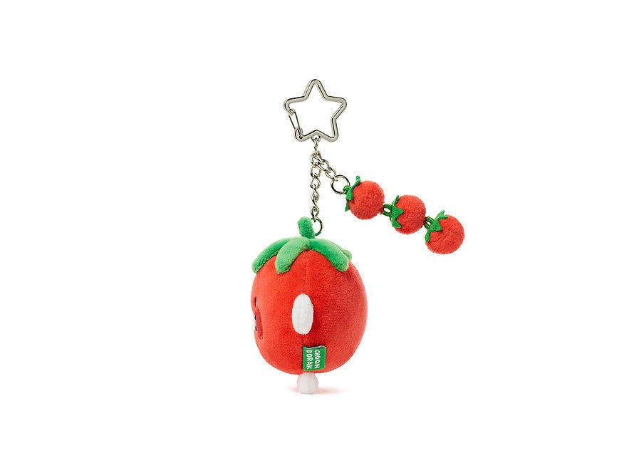 [KAKAO FRIENDS] Chunsik Tomato Keyring Plush Doll Chundorak Series