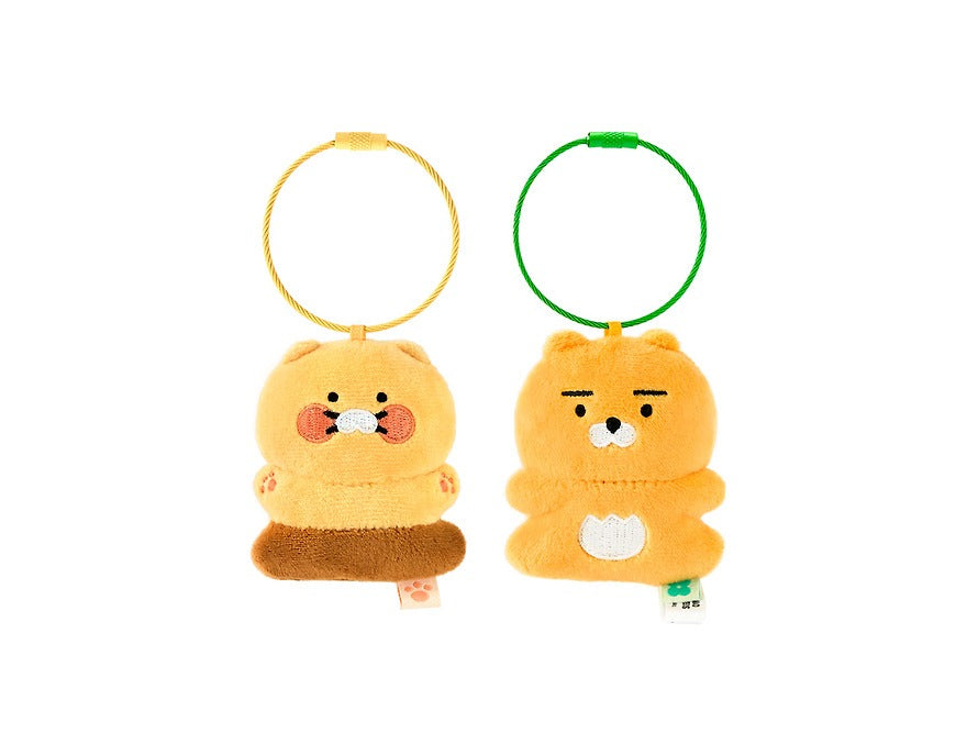 [KAKAO FRIENDS]Tiny Flat Plush Keyring Set Ryan and Chunshik
