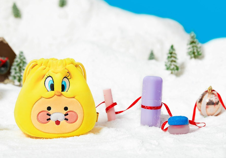 [KAKAO FRIENDS] Looney Tunes X Friends Tweety Face Drawstring Pouch  Baby Chunsik