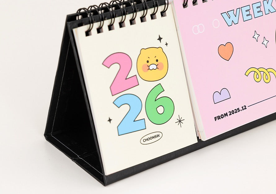 [KAKAO FRIENDS] 2026 Weekly Planner Twin Ring Chunsik