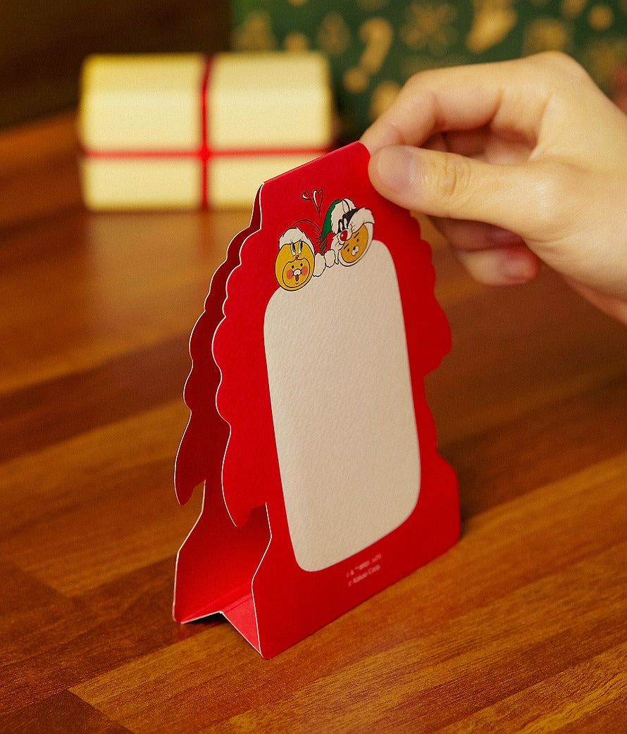[KAKAO FRIENDS] Looney Tunes X Friends Christmas Stamping Card  Little Ryan & Baby Chunsik