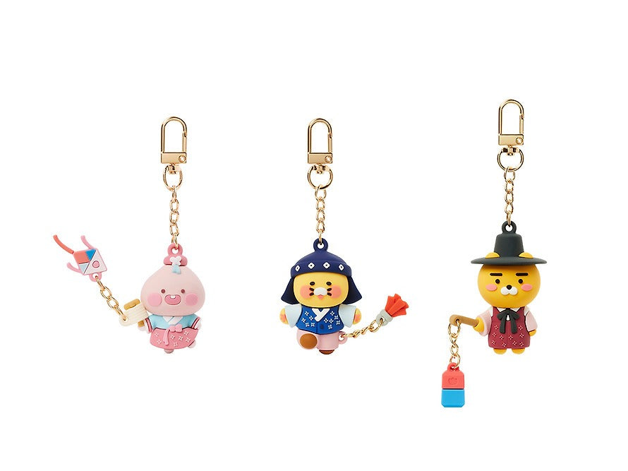 [KAKAO FRIENDS]Korean Traditional Figure Keyring Chunshik Ryan Apeach Hanbok Series