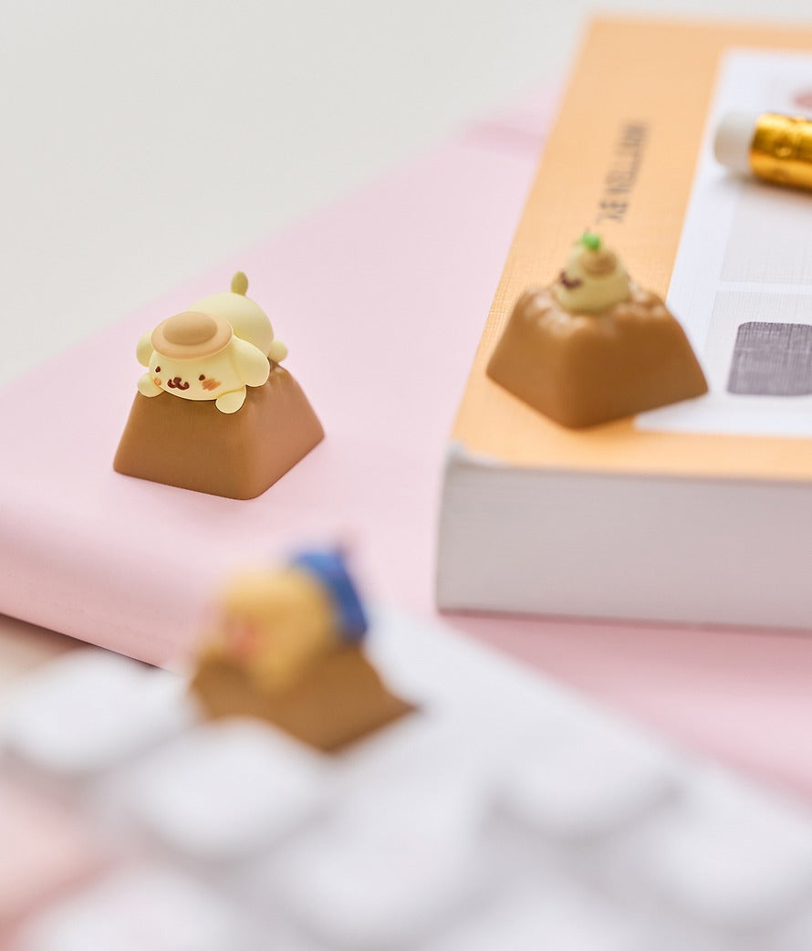 [KAKAO FRIENDS] Pompompurin x Kakao Friends Clicker Keycap Figure Keyring Chunshik