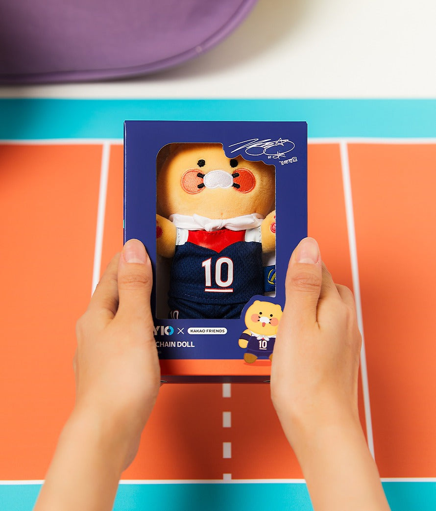 [KAKAO FRIENDS] Kim Yeon-koung X Friends Keyring Plush Chunsik