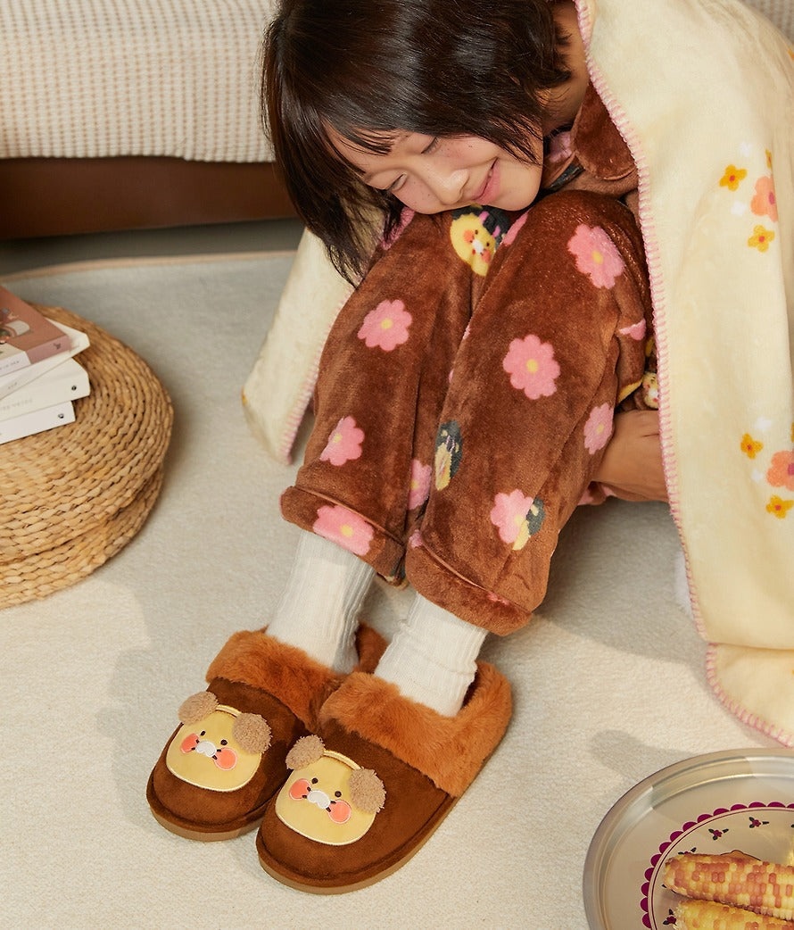 [KAKAO FRIENDS] Countryside Series Warm Furry Slippers Chunsik