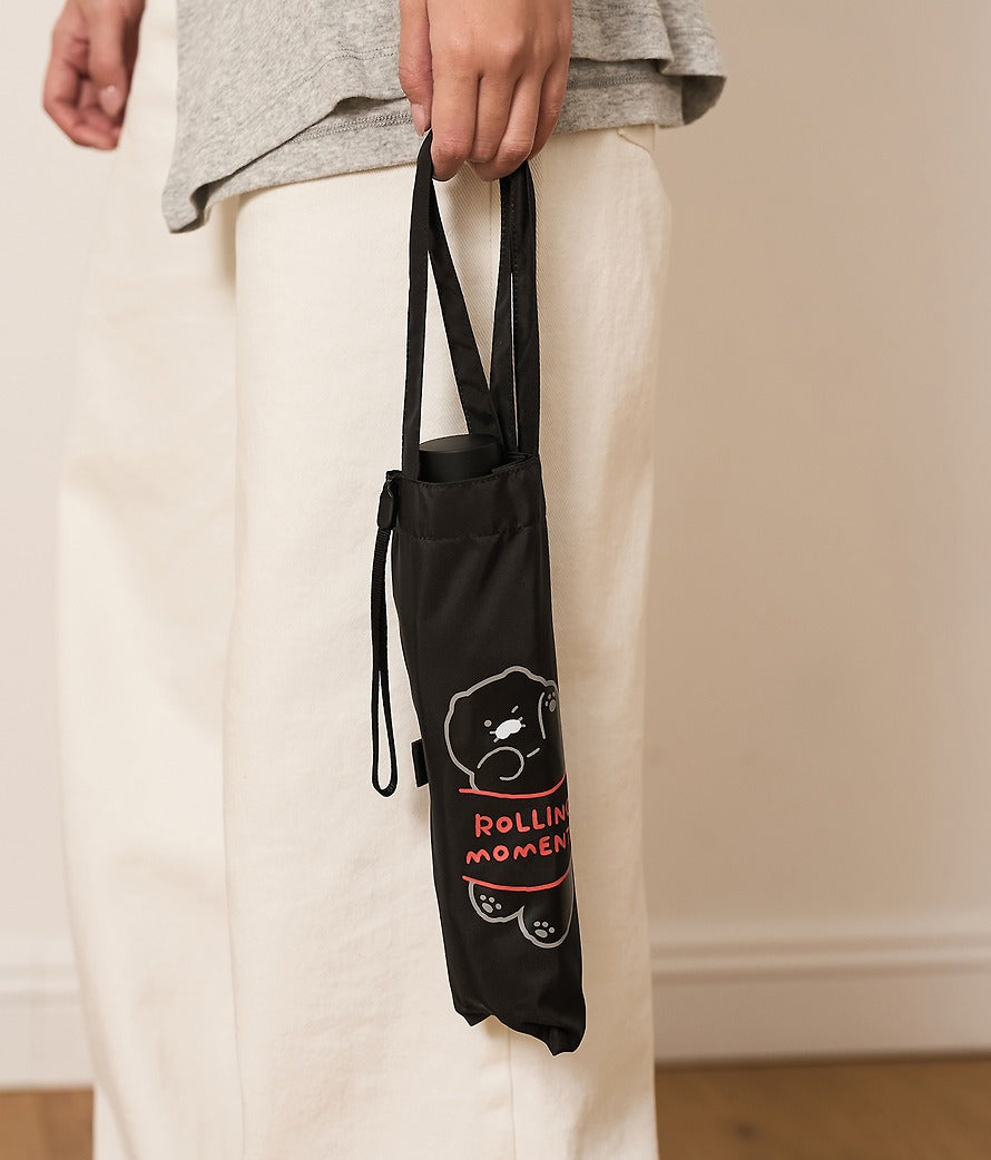 [KAKAO FRIENDS]Black Choonsik Mini Pouch Umbrella