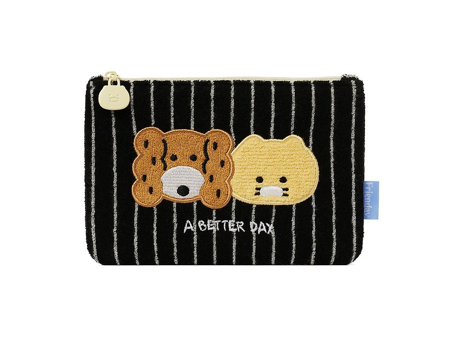 [KAKAO FRIENDS]FRIENDAY Terry Square Pouch Cosmetic Bag Chunshik