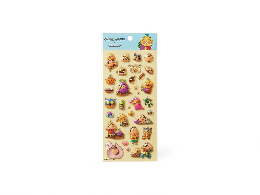 [KAKAO FRIENDS]Crayon Shin-chan x Kakao Friends 3D Puffy Sticker Sheet