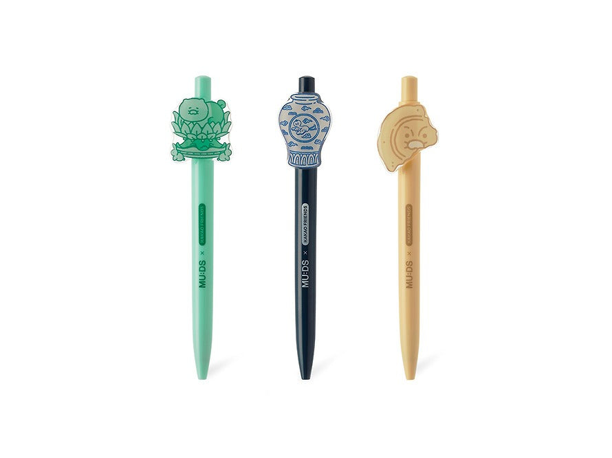 [KAKAO FRIENDS]Korean Artifact Gel Pen Set 3 Pack Chunshik