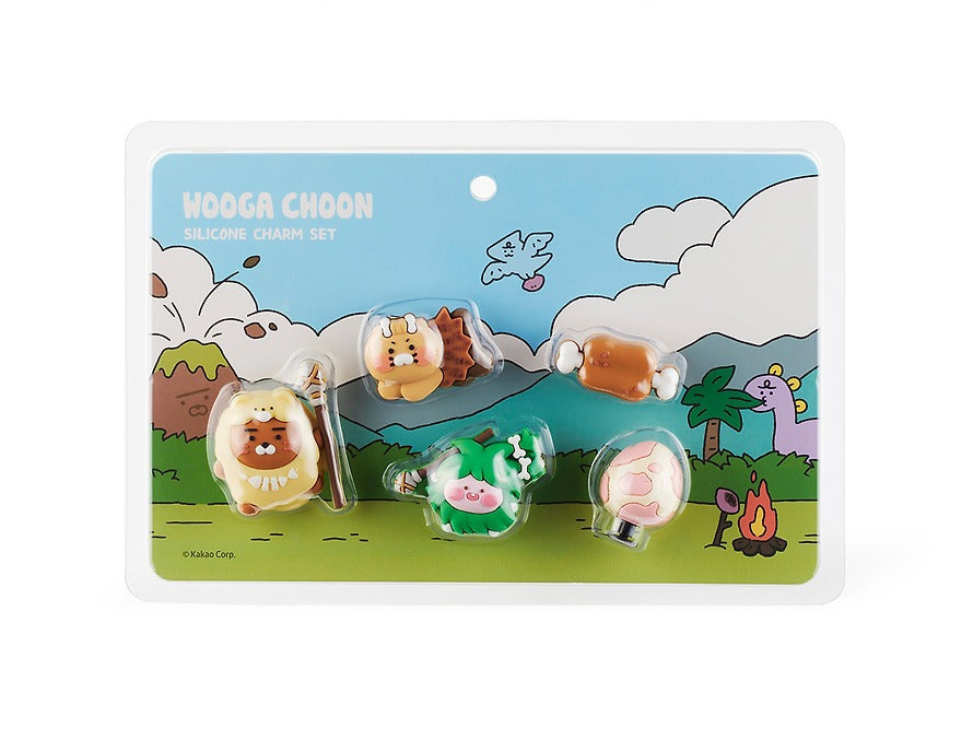 [KAKAO FRIENDS] Cave Age Silicone Charm Set Chunshik Ryan Apeach Jordy
