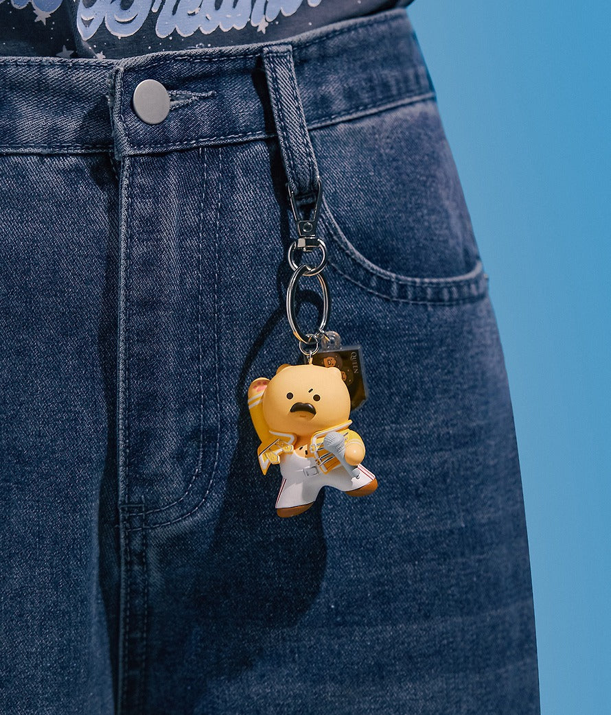[KAKAO FRIENDS] QUEEN x Kakao Friends Freddie Mercury Plush Keyring Chunshik