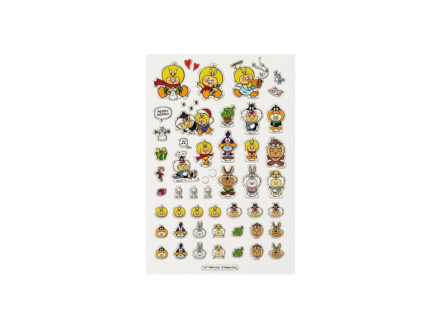 [KAKAO FRIENDS] Looney Tunes X Friends Gold Foil Clear Sticker Sheet