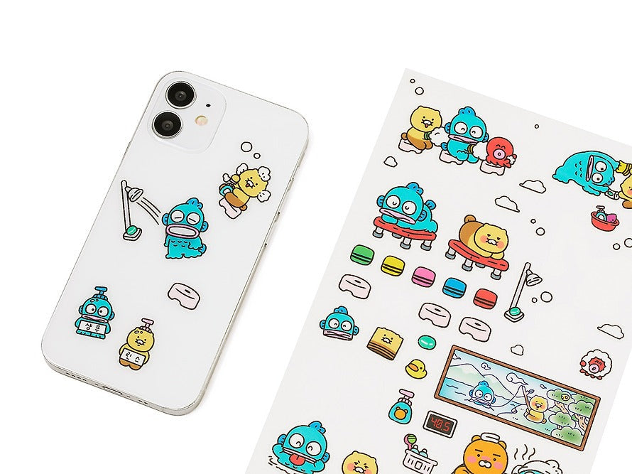 [KAKAO FRIENDS] × Hangyodon Transparent Sticker Sets (Blue / Red Ver.)