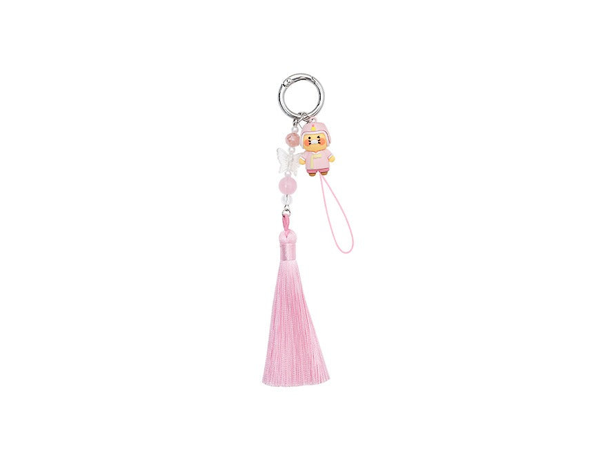[KAKAO FRIENDS]Choonsik Figure Tassel Strap Keychain Korean Traditional Hanbok Keyring