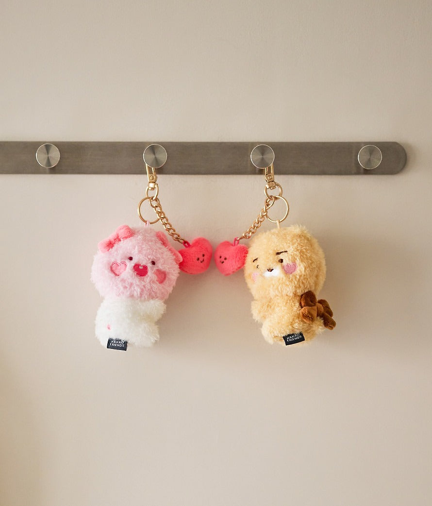 [KAKAO FRIENDS]Little Ryan and Little Apeach Plush Magnet Keyring Set
