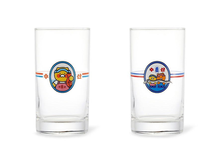 [KAKAO FRIENDS]Choonsik Beer Glass Set 2 Pieces Character Drinking Glass