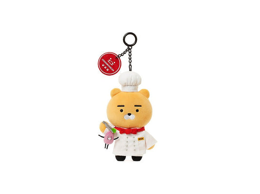 [KAKAO FRIENDS]Black and White Chef x Kakao Friends Ryan White Spoon Plush Keyring