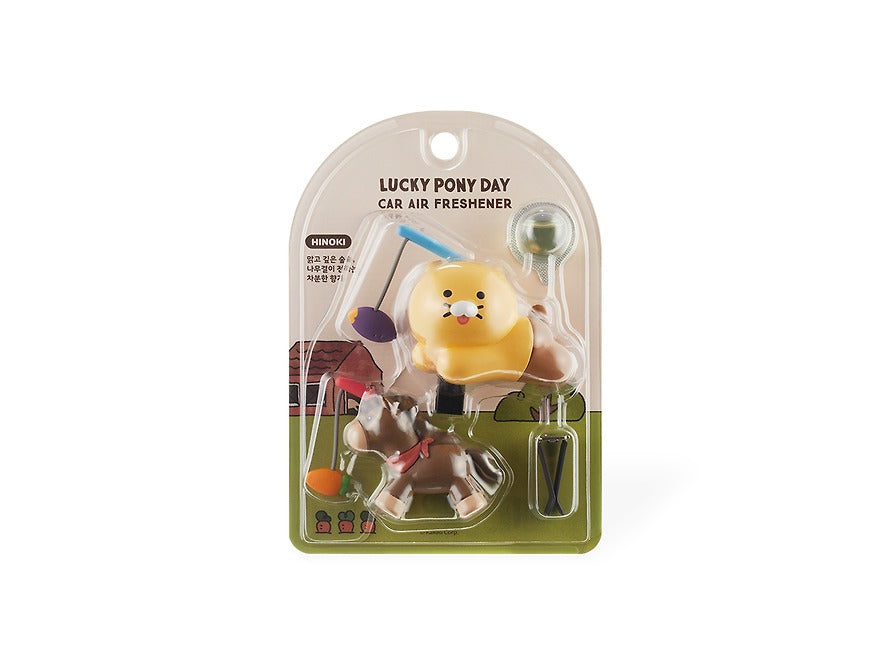 [KAKAO FRIENDS] Chunsik Lucky Pony Day Car Air Freshener and Keyring Set