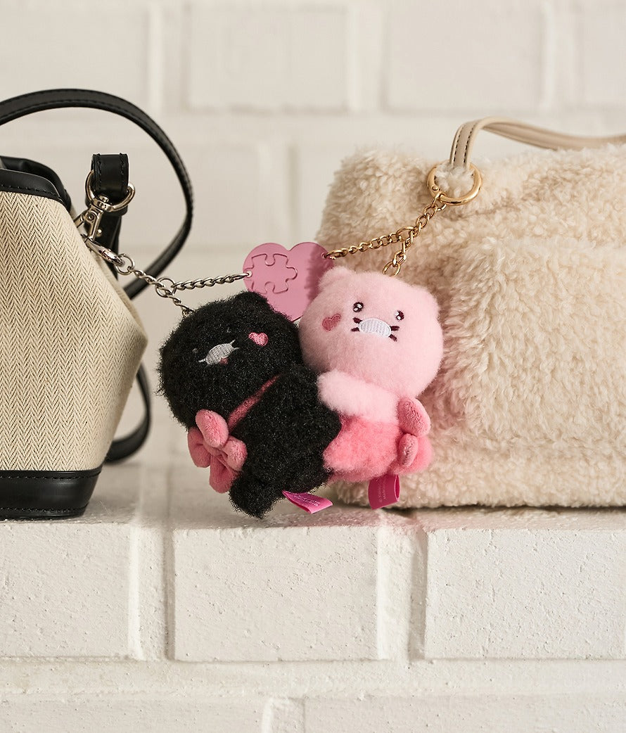 [KAKAO FRIENDS]Black Choon Magnet Keyring Doll Set Choonsik
