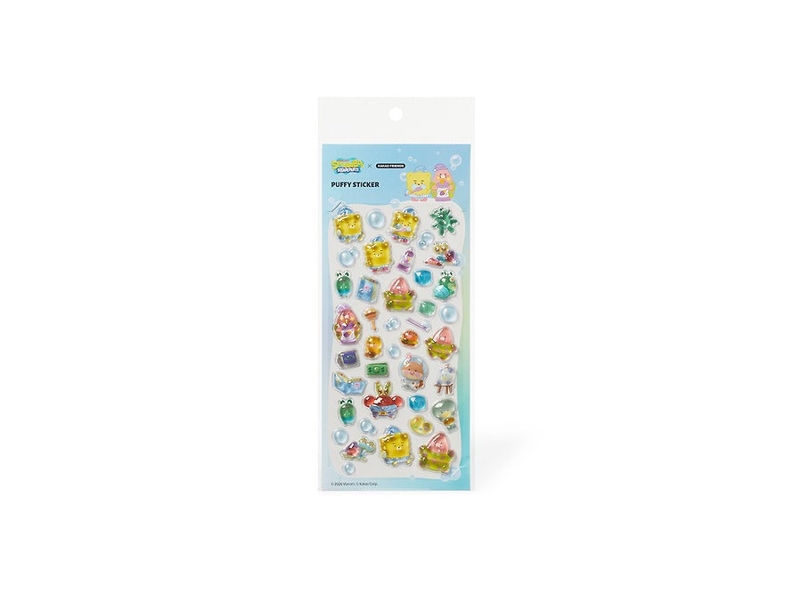 [KAKAO FRIENDS] x SpongeBob Epoxy Sticker Sheet Deco Sticker Pack