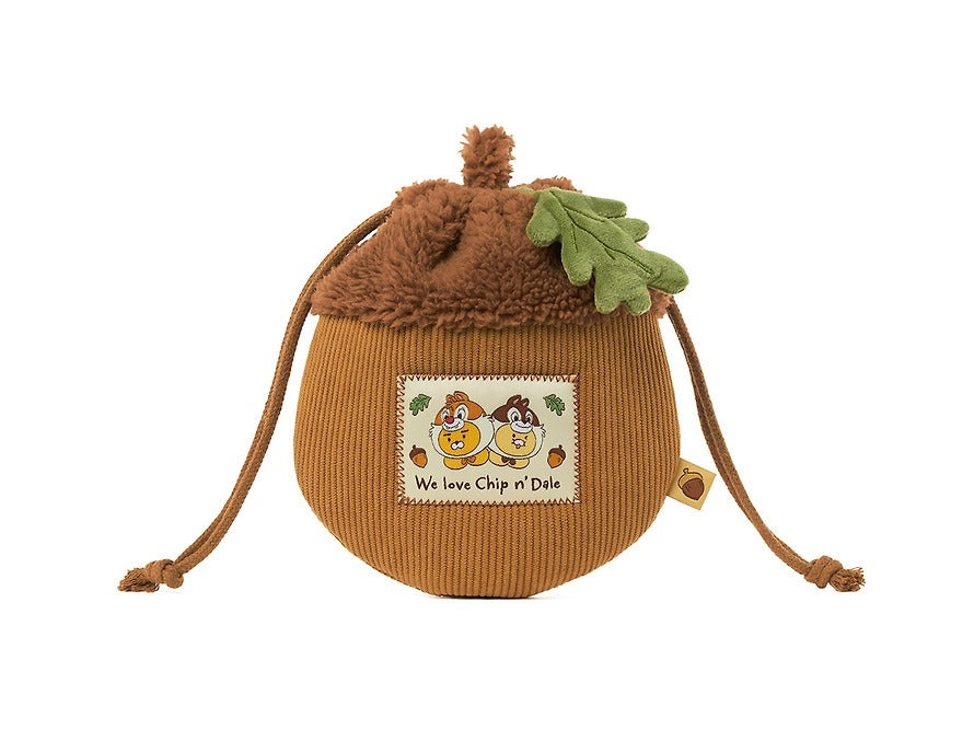 [KAKAO FRIENDS]Disney Chip 'n Dale X Kakao Friends Ryan & Chunshik Acorn Drawstring Pouch