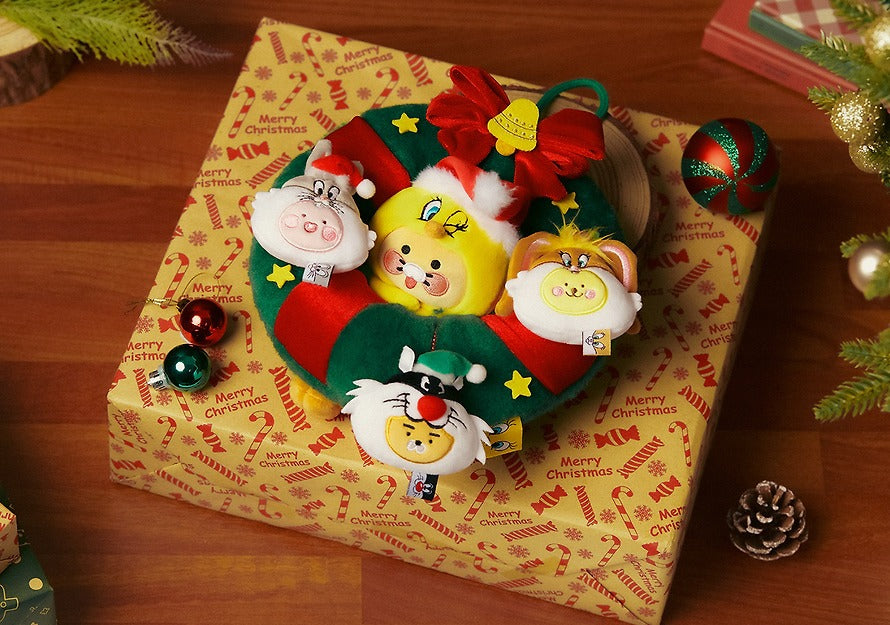 [KAKAO FRIENDS]Looney Tunes X Friends Christmas Wreath Plush Ornament