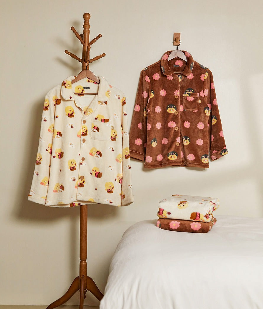 [KAKAO FRIENDS] Countryside Series Flannel Pajama Set Chunsik