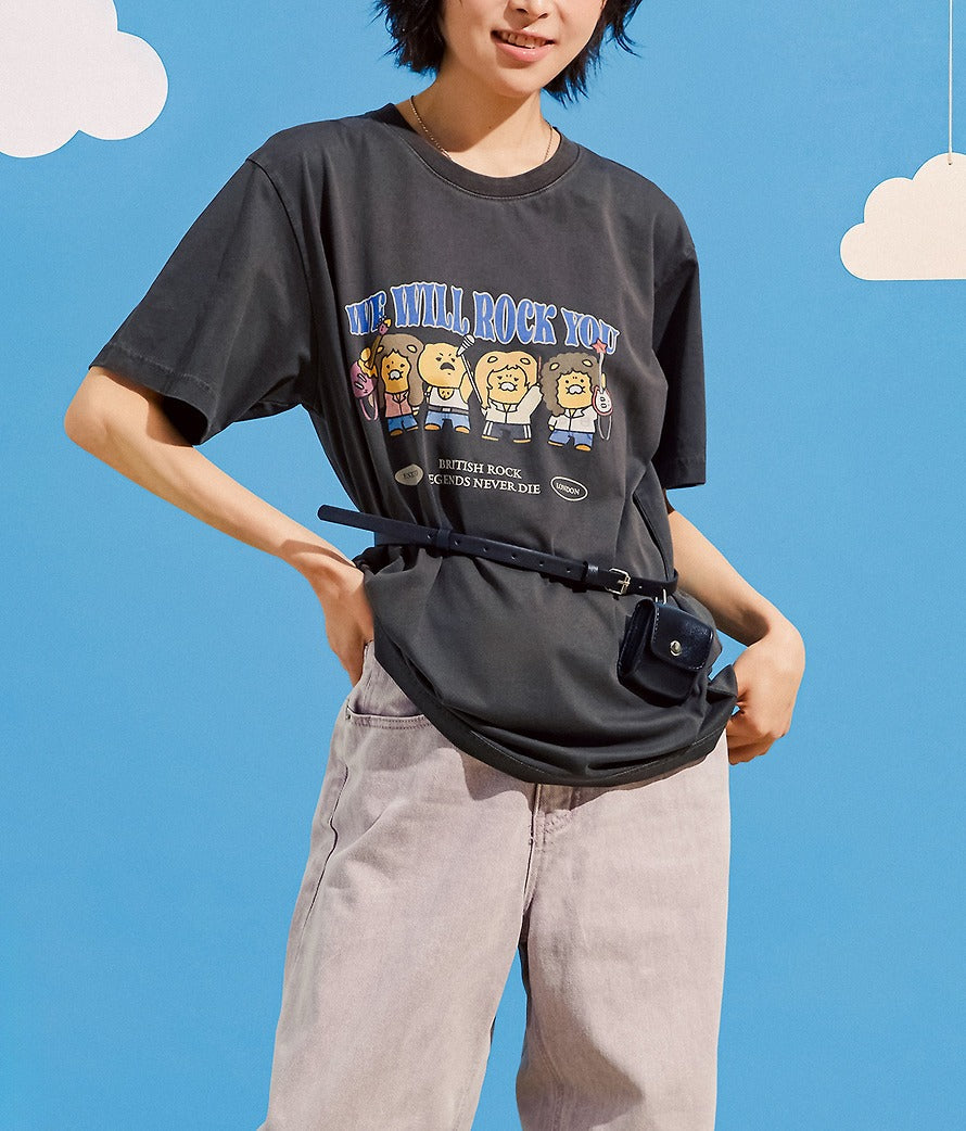 [KAKAO FRIENDS] QUEEN x Kakao Friends T-Shirt  Chunshik