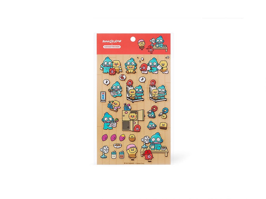 [KAKAO FRIENDS] × Hangyodon Transparent Sticker Sets (Blue / Red Ver.)