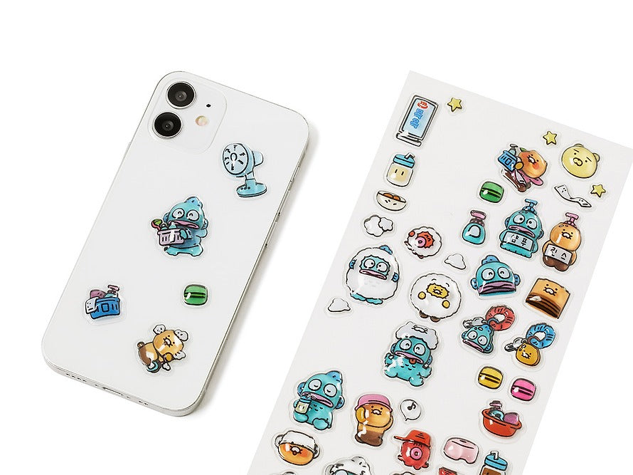 [KAKAO FRIENDS] × Hangyodon Large Sticker Sheet (Bath Scene Ver.)