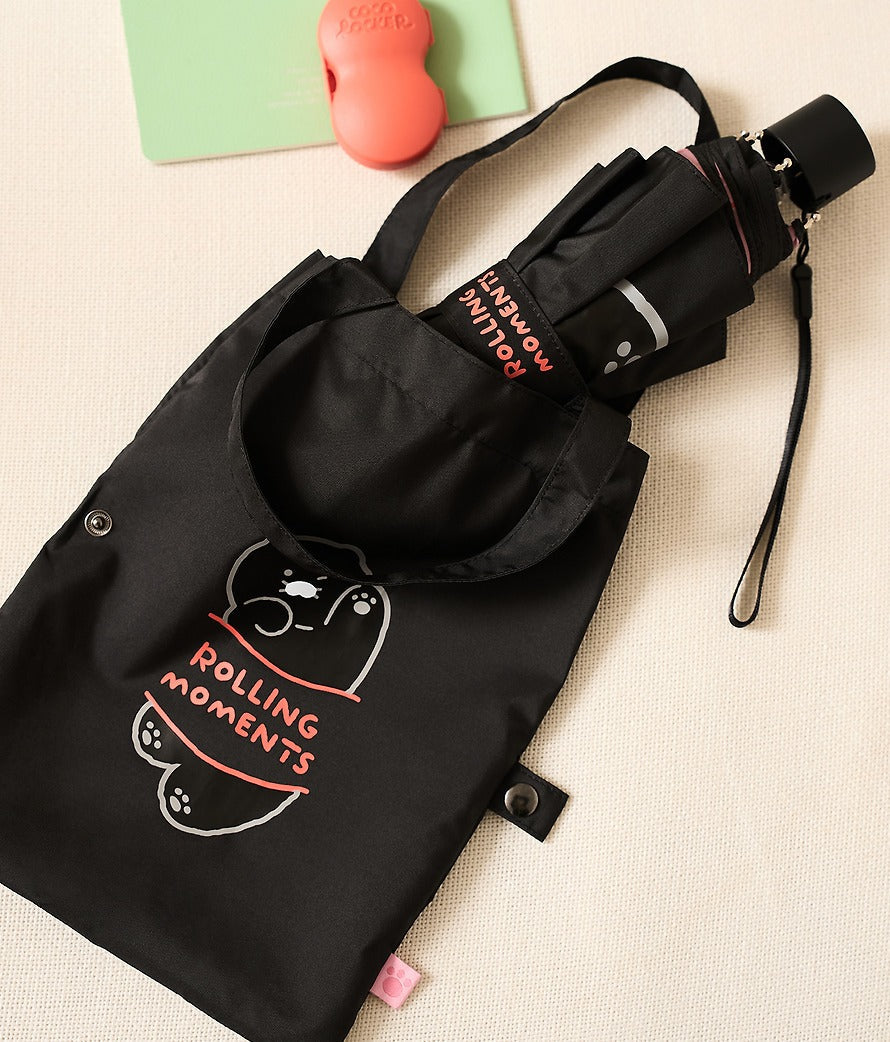 [KAKAO FRIENDS]Black Choonsik Mini Pouch Umbrella