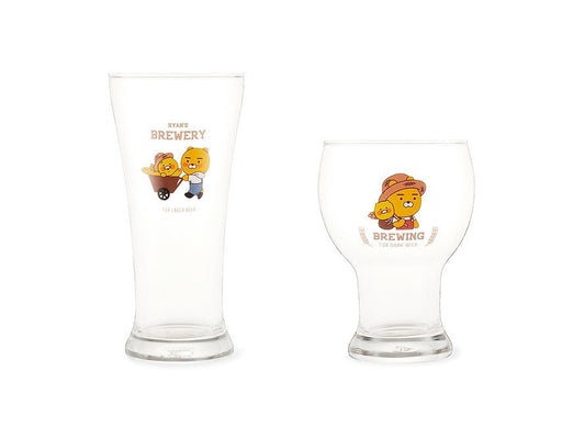 [KAKAO FRIENDS] Ryan & Chunsik Beer Glass Set for One (2P Set)