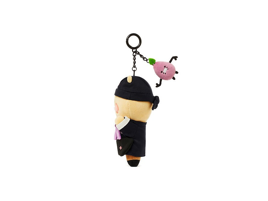 [KAKAO FRIENDS]Black and White Chef x Kakao Friends Chunsik Black Spoon Plush Keyring