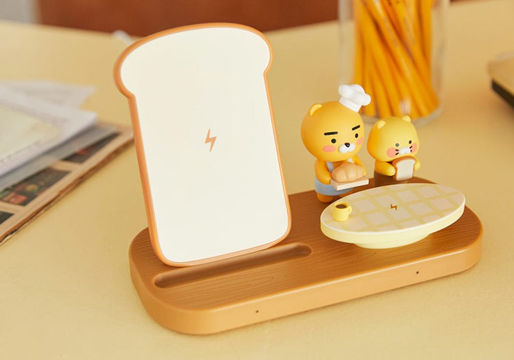 [KAKAO FRIENDS] 2 in 1 Wireless Charging Stand Bakery Ryan & Chunsik