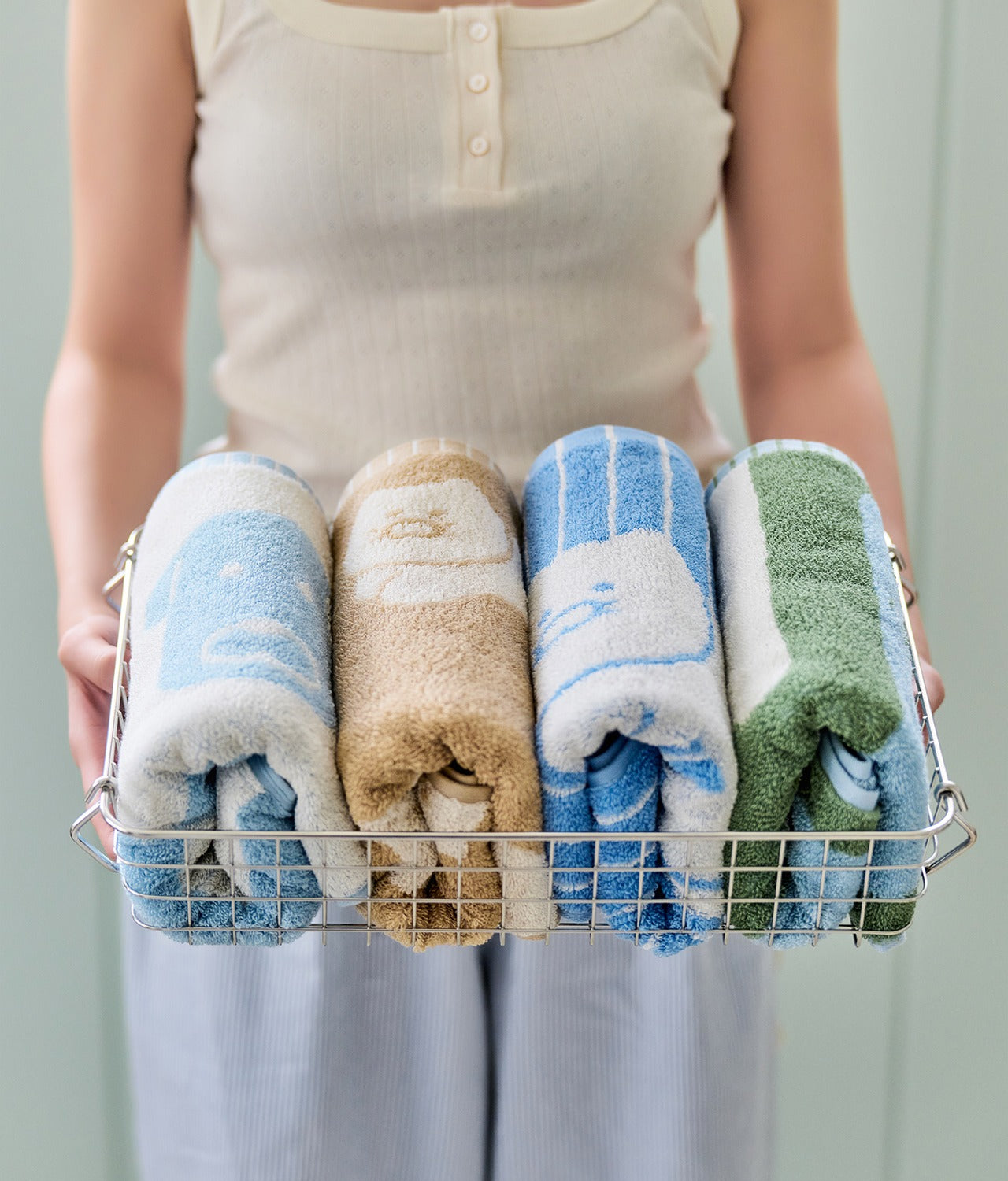 [KAKAO FRIENDS] FRIEDAY Towel 4P Gift Set (Face Towels 2P + Hand Towels 2P, Chunsik)