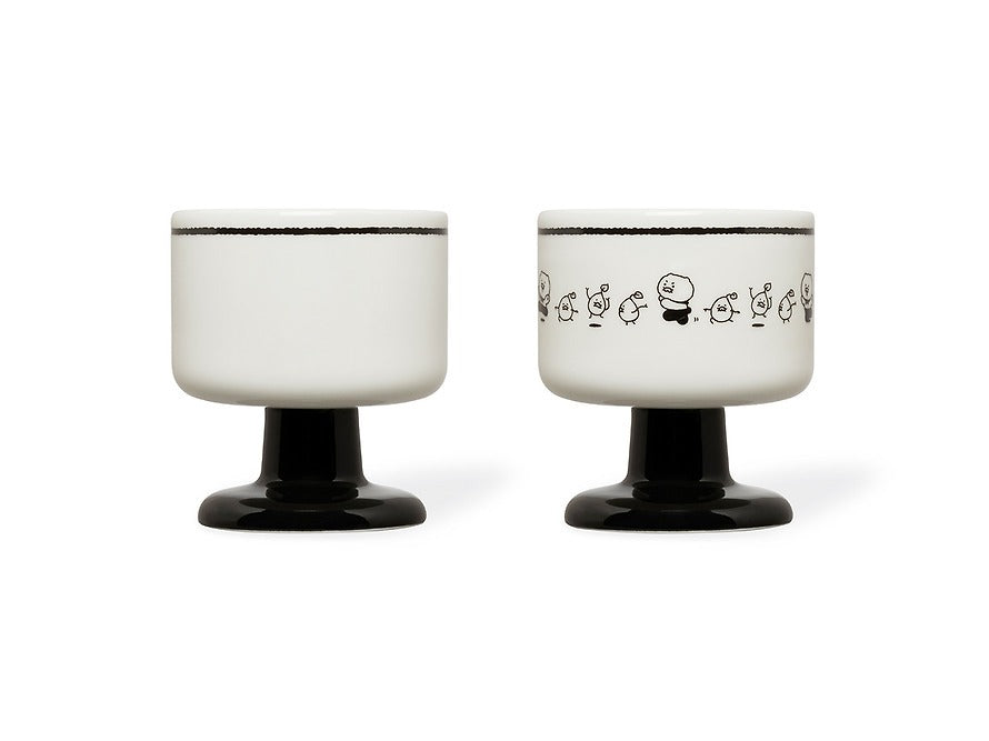 [KAKAO FRIENDS]Black and White Chef x Kakao Friends Chunsik Black and White Bowl Set (2 Pieces)