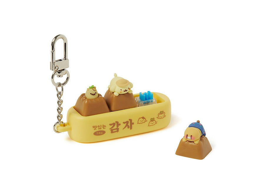 [KAKAO FRIENDS] Pompompurin x Kakao Friends Clicker Keycap Figure Keyring Chunshik