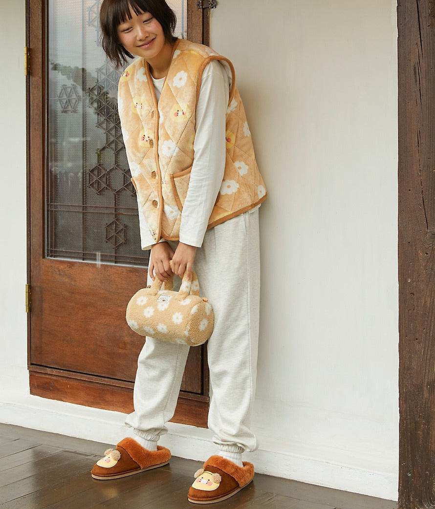 [KAKAO FRIENDS] Countryside Series Warm Furry Slippers Chunsik