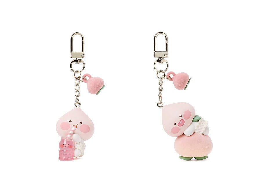 [KAKAO FRIENDS] Peach Figure Keyring Set Apeach Peach and Juice