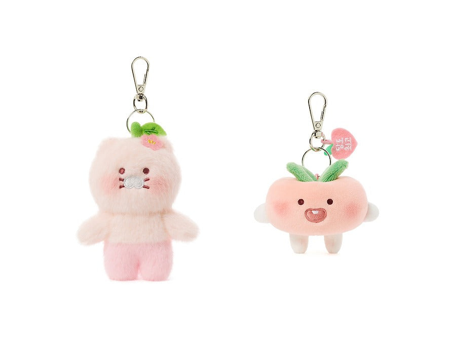 [KAKAO FRIENDS] Peach Plush Keyring Set Apeach and Chunshik