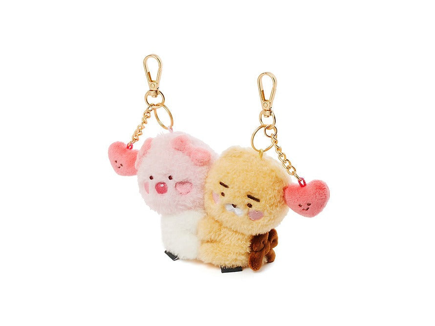 [KAKAO FRIENDS]Little Ryan and Little Apeach Plush Magnet Keyring Set