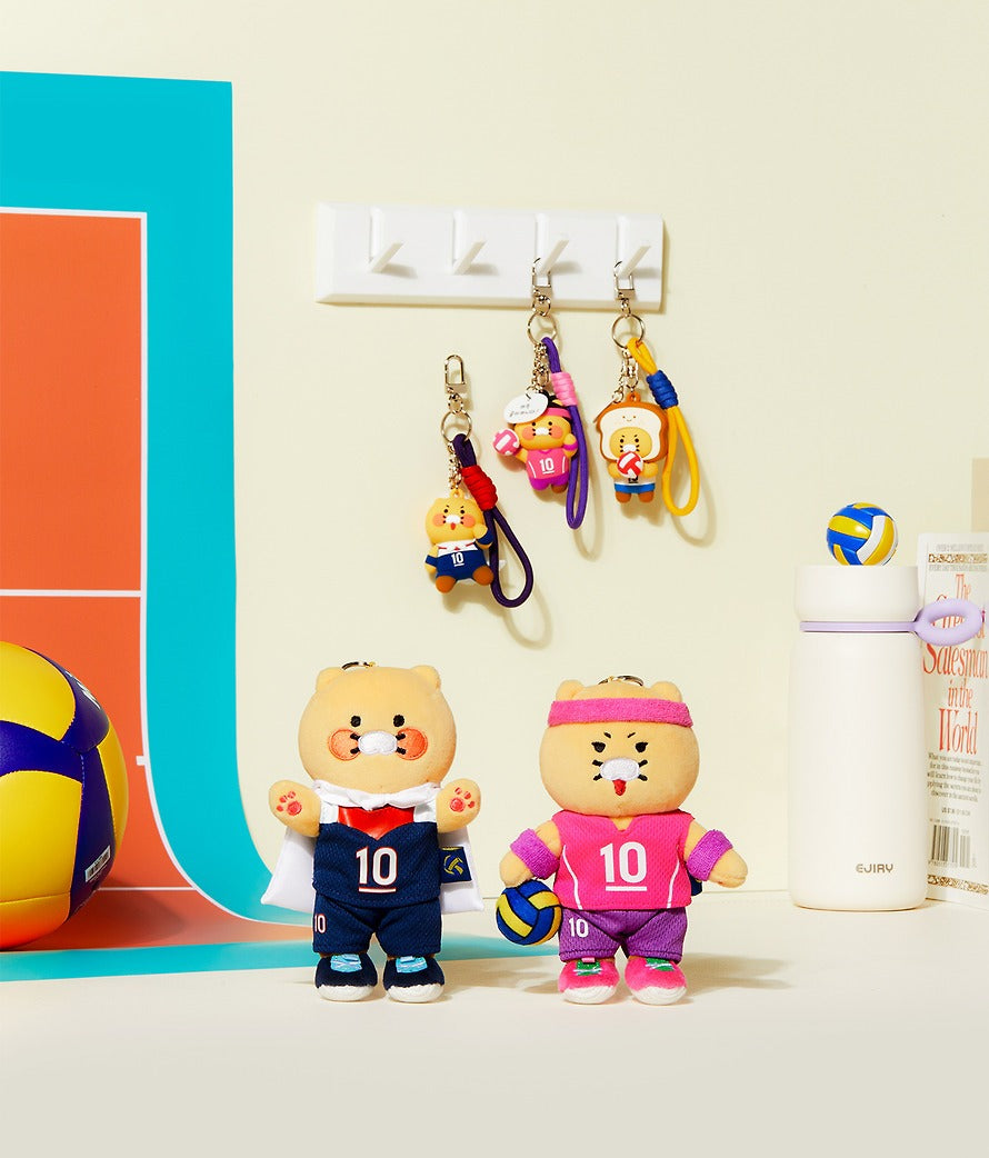 [KAKAO FRIENDS] Kim Yeon-koung X Friends Keyring Plush Chunsik