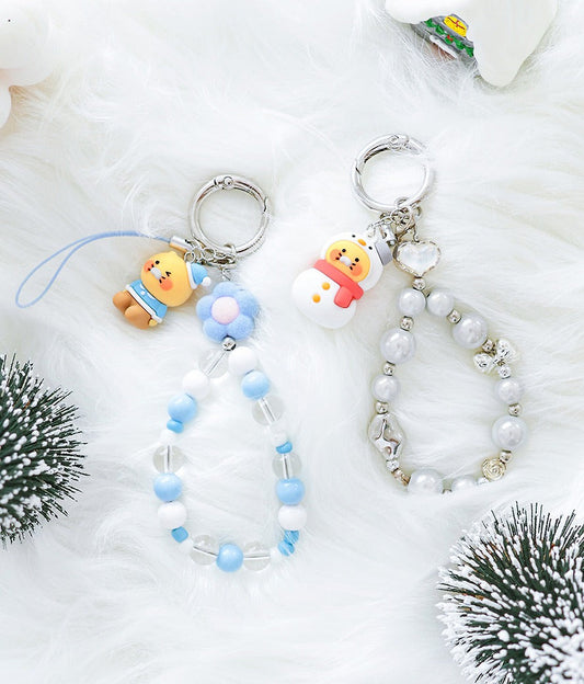[KAKAO FRIENDS] Chunshik Winter Figure Beaded Phone Strap