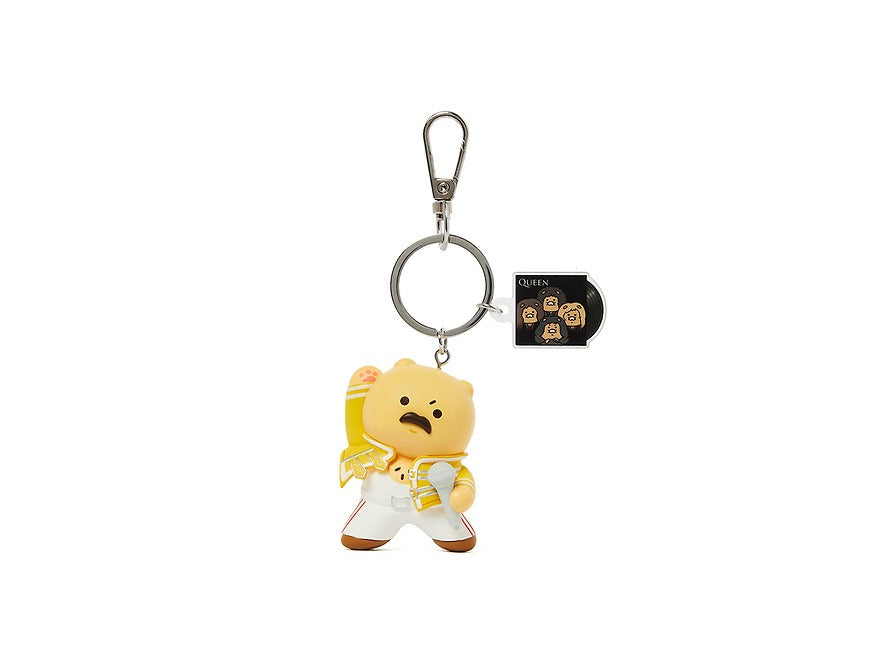 [KAKAO FRIENDS] QUEEN x Kakao Friends Freddie Mercury Plush Keyring Chunshik